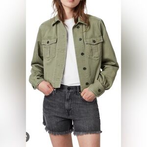 All Saints Maisy Green Denim Jacket